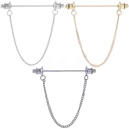 Zinc Alloy Hanging Chain Brooches FIND-GF0006-87D-1