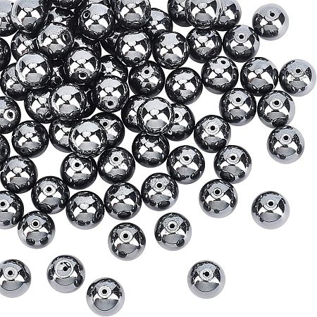 Olycraft Non-magnetic Synthetic Hematite Beads Strands G-OC0001-65-10mm-1